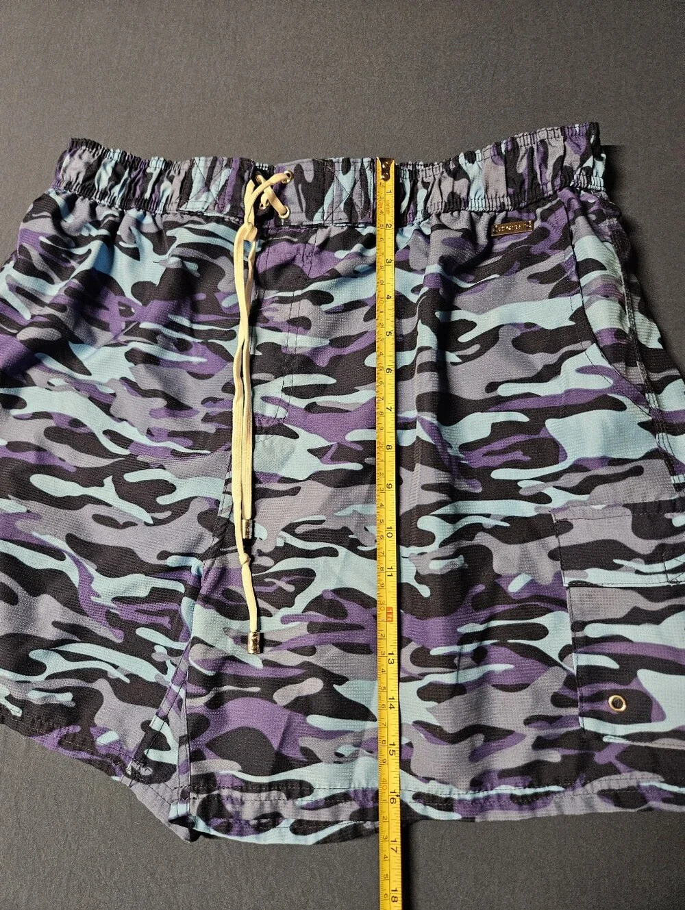 2(X)IST Men's Camo Swim Shorts XL Multicolor Mesh Lined Drawstring Waist
